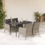 Set comedor de jardín 5 pzas cojines ratán sintético gris claro en Conjuntos de jardín | Comprar online en Foru.es