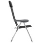 Sillas de camping plegables de aluminio 2 unidades negro de vidaXL, Mobiliario de camping - Ref: Foro24-44305, Precio: 135,19...
