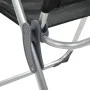 Sillas de camping plegables de aluminio 2 unidades negro de vidaXL, Mobiliario de camping - Ref: Foro24-44305, Precio: 132,80...