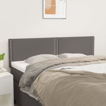 Cabeceros 2 unidades cuero sintético gris 72x5x78/88 cm de , Cabeceros y pies de cama - Ref: Foro24-345936, Precio: 39,86 €, ...