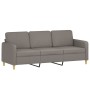 Sofá de 3 plazas con cojines tela gris taupe 180 cm de , Sofás - Ref: Foro24-3200924, Precio: 288,84 €, Descuento: %