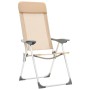 Sillas de camping plegables 2 unidades aluminio crema de vidaXL, Mobiliario de camping - Ref: Foro24-44306, Precio: 128,84 €,...