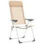 Sillas de camping plegables 2 unidades aluminio crema de vidaXL, Mobiliario de camping - Ref: Foro24-44306, Precio: 126,75 €,...