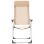 Sillas de camping plegables 2 unidades aluminio crema de vidaXL, Mobiliario de camping - Ref: Foro24-44306, Precio: 128,84 €,...