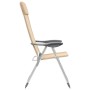 Sillas de camping plegables 2 unidades aluminio crema de vidaXL, Mobiliario de camping - Ref: Foro24-44306, Precio: 128,84 €,...