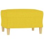 Sofá de 3 plazas con taburete de tela amarillo claro 180 cm de , Sofás - Ref: Foro24-3201197, Precio: 312,81 €, Descuento: %