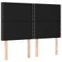 Cabeceros 4 unidades tela negro 72x5x78/88 cm de , Cabeceros y pies de cama - Ref: Foro24-3116192, Precio: 84,10 €, Descuento: %