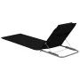Folding beach mat 2 units steel and black fabric by vidaXL, Loungers - Ref: Foro24-44328, Price: 43,61 €, Discount: %