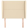 Cabecero con orejas de tela color crema 83x23x118/128 cm de , Cabeceros y pies de cama - Ref: Foro24-3117795, Precio: 75,58 €...