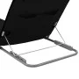 Folding beach mat 2 units steel and black fabric by vidaXL, Loungers - Ref: Foro24-44328, Price: 43,61 €, Discount: %