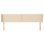 Cabecero de tela color crema 163x16x78/88 cm de , Cabeceros y pies de cama - Ref: Foro24-3118639, Precio: 68,43 €, Descuento: %