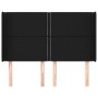 Cabecero con orejas de tela negro 147x16x118/128 cm de , Cabeceros y pies de cama - Ref: Foro24-3119440, Precio: 101,69 €, De...