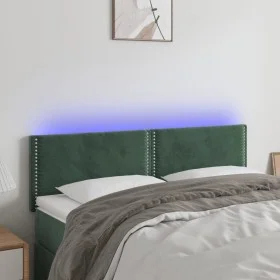 Dunkelgraues Samtkopfteil mit LED 144x5x78/88 cm von , Kopf- und Fußteile - Ref: Foro24-3121523, Preis: 55,39 €, Rabatt: %