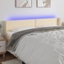 Cabecero con LED de tela crema 163x16x78/88 cm de , Cabeceros y pies de cama - Ref: Foro24-3123107, Precio: 74,05 €, Descuent...