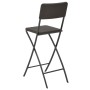 Taburete jardín plegable 2 uds HDPE acero marrón look ratán de vidaXL, Sillas de jardín - Ref: Foro24-44558, Precio: 149,94 €...