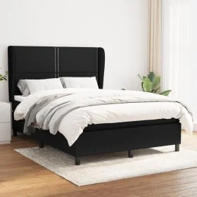 Box spring bed with black fabric mattress 140x190 cm by , Beds and slatted bases - Ref: Foro24-3127879, Price: 483,25 €, Disc...