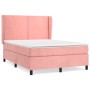 Cama box spring con colchón terciopelo rosa 140x200 cm de , Camas y somieres - Ref: Foro24-3129158, Precio: 479,58 €, Descuen...