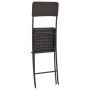 Taburete jardín plegable 2 uds HDPE acero marrón look ratán de vidaXL, Sillas de jardín - Ref: Foro24-44558, Precio: 149,94 €...