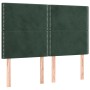 Cama box spring con colchón terciopelo verde oscuro 140x190 cm de , Camas y somieres - Ref: Foro24-3132618, Precio: 498,82 €,...