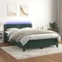 Box spring bed with mattress and LED dark green velvet 140x190cm by , Beds and slatted bases - Ref: Foro24-3134342, Price: 44...