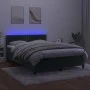 Box spring bed with mattress and LED dark green velvet 140x190cm by , Beds and slatted bases - Ref: Foro24-3134342, Price: 44...