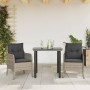 Set comedor de jardín 3 pzas cojines ratán sintético gris claro en Conjuntos de jardín | Comprar online en Foru.es