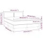 Box spring bed with mattress and LED dark green velvet 140x190cm by , Beds and slatted bases - Ref: Foro24-3134342, Price: 44...