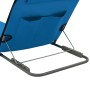 Esteras de playa plegables 2 unidades acero y tela azul de vidaXL, Tumbonas - Ref: Foro24-44327, Precio: 44,59 €, Descuento: %
