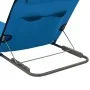 Folding beach mats 2 units steel and blue fabric by vidaXL, Loungers - Ref: Foro24-44327, Price: 52,31 €, Discount: %