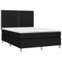 Cama box spring colchón y luces LED tela negro 140x200 cm de , Camas y somieres - Ref: Foro24-3135359, Precio: 484,11 €, Desc...