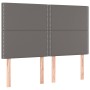 Cama box spring colchón y LED cuero sintético gris 140x200 cm de , Camas y somieres - Ref: Foro24-3135889, Precio: 488,27 €, ...