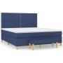 Cama box spring con colchón tela azul 160x200 cm de , Camas y somieres - Ref: Foro24-3137091, Precio: 570,79 €, Descuento: %