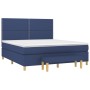 Cama box spring con colchón tela azul 160x200 cm de , Camas y somieres - Ref: Foro24-3137091, Precio: 570,79 €, Descuento: %
