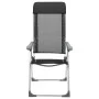 Sillas de camping plegables de aluminio 4 unidades negro de vidaXL, Mobiliario de camping - Ref: Foro24-44308, Precio: 234,82...