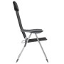 Sillas de camping plegables de aluminio 4 unidades negro de vidaXL, Mobiliario de camping - Ref: Foro24-44308, Precio: 238,03...