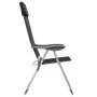 Sillas de camping plegables de aluminio 4 unidades negro de vidaXL, Mobiliario de camping - Ref: Foro24-44308, Precio: 234,82...