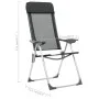 Sillas de camping plegables de aluminio 4 unidades negro de vidaXL, Mobiliario de camping - Ref: Foro24-44308, Precio: 234,82...