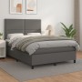Cama box spring con colchón cuero sintético gris 140x200 cm de , Camas y somieres - Ref: Foro24-3142789, Precio: 479,92 €, De...