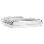 Estructura de cama con LEDs madera maciza blanca 150x200 cm de , Camas y somieres - Ref: Foro24-819978, Precio: 177,64 €, Des...
