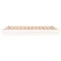 Bed frame with LEDs white solid wood 150x200 cm by , Beds and slatted bases - Ref: Foro24-819978, Price: 175,46 €, Discount: %