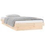Estructura de cama con LED madera maciza 90x190 cm de , Camas y somieres - Ref: Foro24-820002, Precio: 118,12 €, Descuento: %