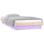 Estructura de cama con LED madera maciza 90x190 cm de , Camas y somieres - Ref: Foro24-820002, Precio: 118,12 €, Descuento: %