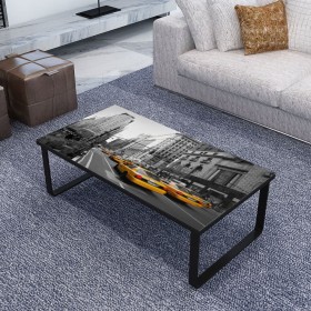 Mesa de centro con tablero de cristal rectangular en Mesas de centro | Comprar online en Foru.es