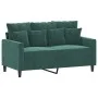 Dark green velvet 2-piece sofa set with cushions by , Sofas - Ref: Foro24-3201702, Price: 416,74 €, Discount: %