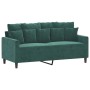 Juego de sofás con cojines 2 piezas terciopelo verde oscuro de , Sofás - Ref: Foro24-3201702, Precio: 374,41 €, Descuento: %