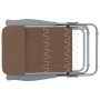 Sillas plegables de jardín con cojines 2 unidades marrón de vidaXL, Sillas de jardín - Ref: Foro24-44321, Precio: 175,35 €, D...