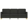 Sofá de 3 plazas de tela negro 180 cm de , Sofás - Ref: Foro24-359490, Precio: 376,35 €, Descuento: %