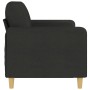 Sofá de 3 plazas de tela negro 180 cm de , Sofás - Ref: Foro24-359490, Precio: 376,35 €, Descuento: %