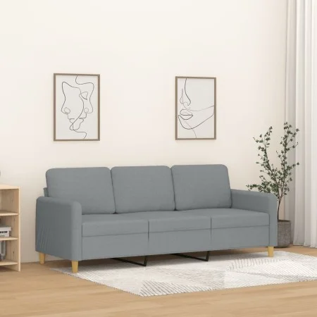 3-seater sofa in light gray fabric 180 cm by , Sofas - Ref: Foro24-359486, Price: 262,40 €, Discount: %