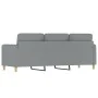 Sofá de 3 plazas de tela gris claro 180 cm de , Sofás - Ref: Foro24-359486, Precio: 262,40 €, Descuento: %